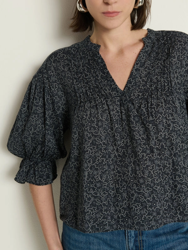 SCARLET PINTUCK BLOUSE NonFadeFinish