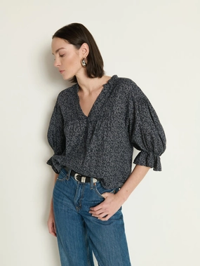Double Layered Fabric FeatherlightConstruction SCARLET PINTUCK BLOUSE
