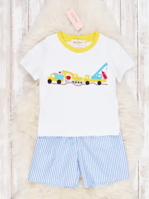 School Construction Pinstriped Outfit