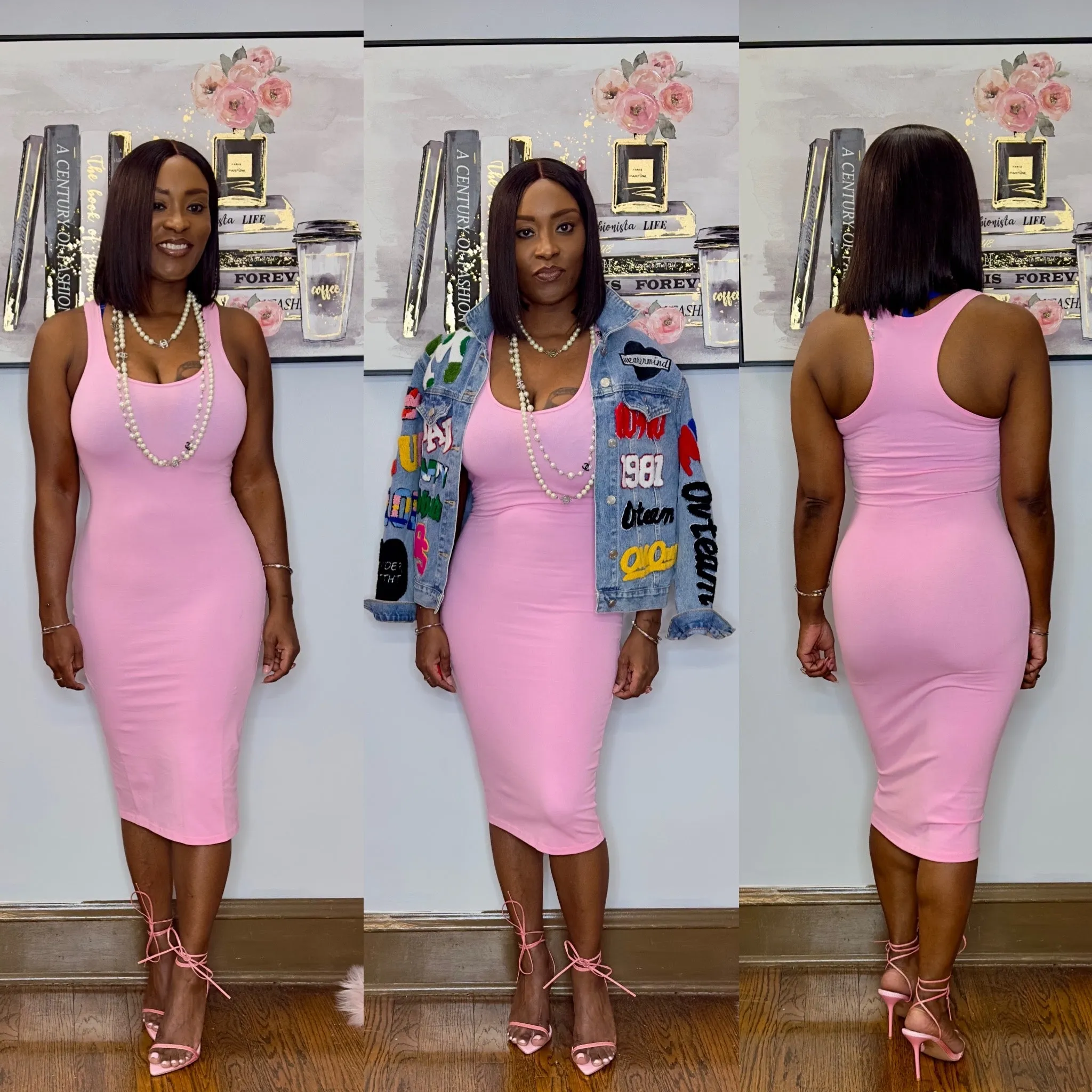 Scoop-Neck Sleeveless Dress