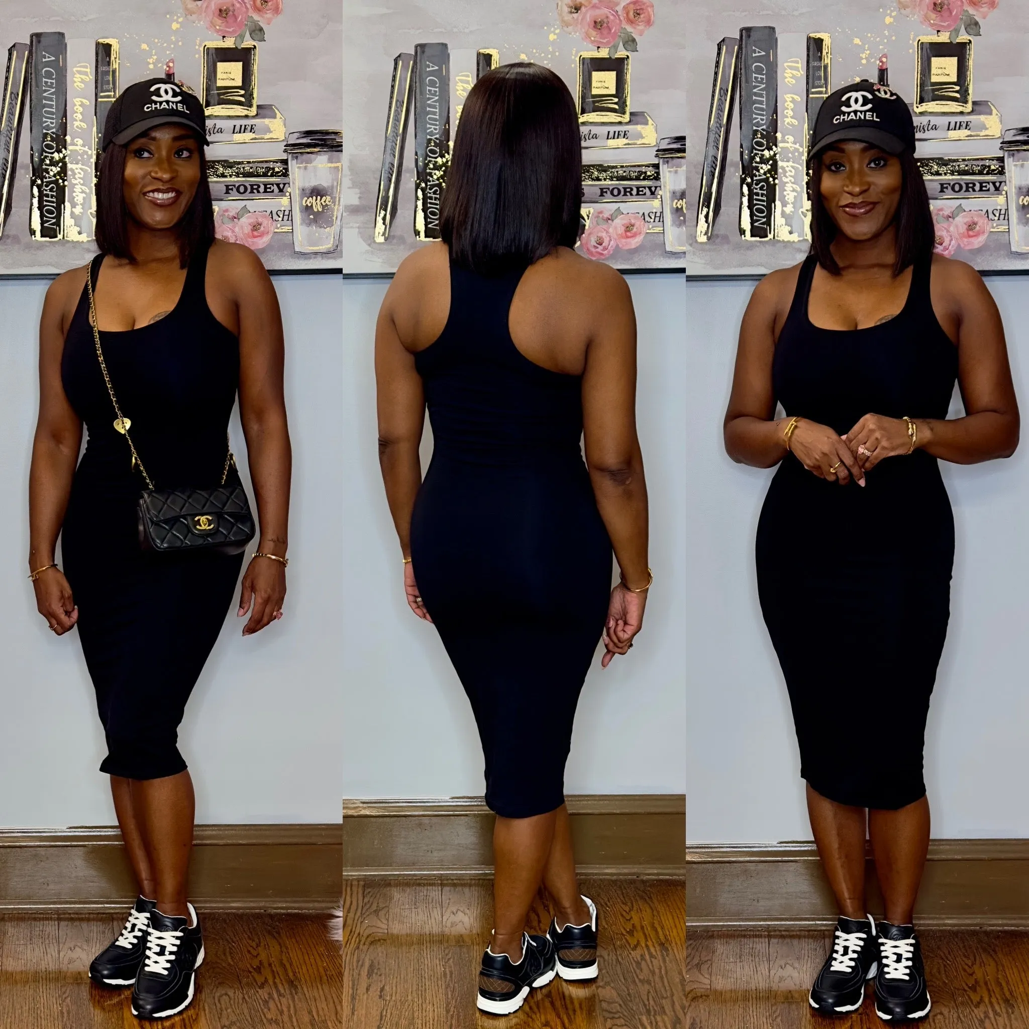 Scoop-Neck Sleeveless Dress