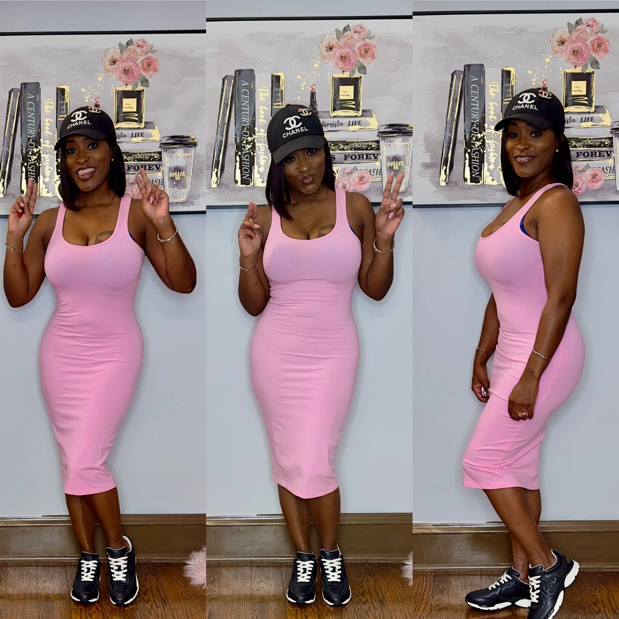 Scoop-Neck Sleeveless Dress