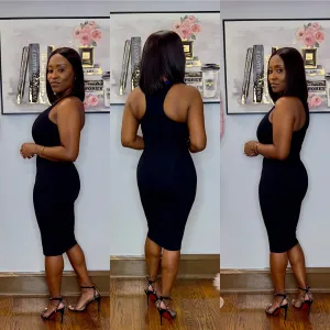 Scoop-Neck Sleeveless Dress
