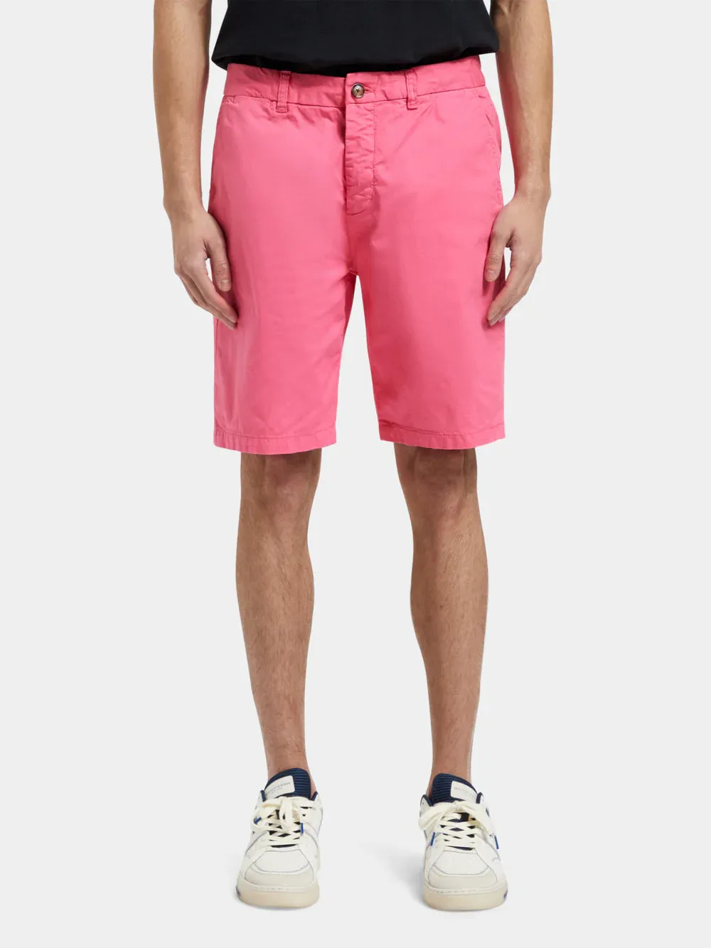 Scotch and Soda Stuart Chino Shorts in Pima Cotton - Tropical Pink