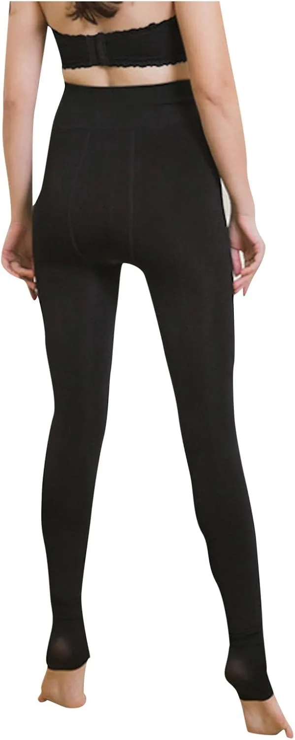 sdbrld Fleece Lined Leggings Women,Womens Fleece Lined Leggings Winter High Waisted Warm Tummy Control Thermal Tights Pants