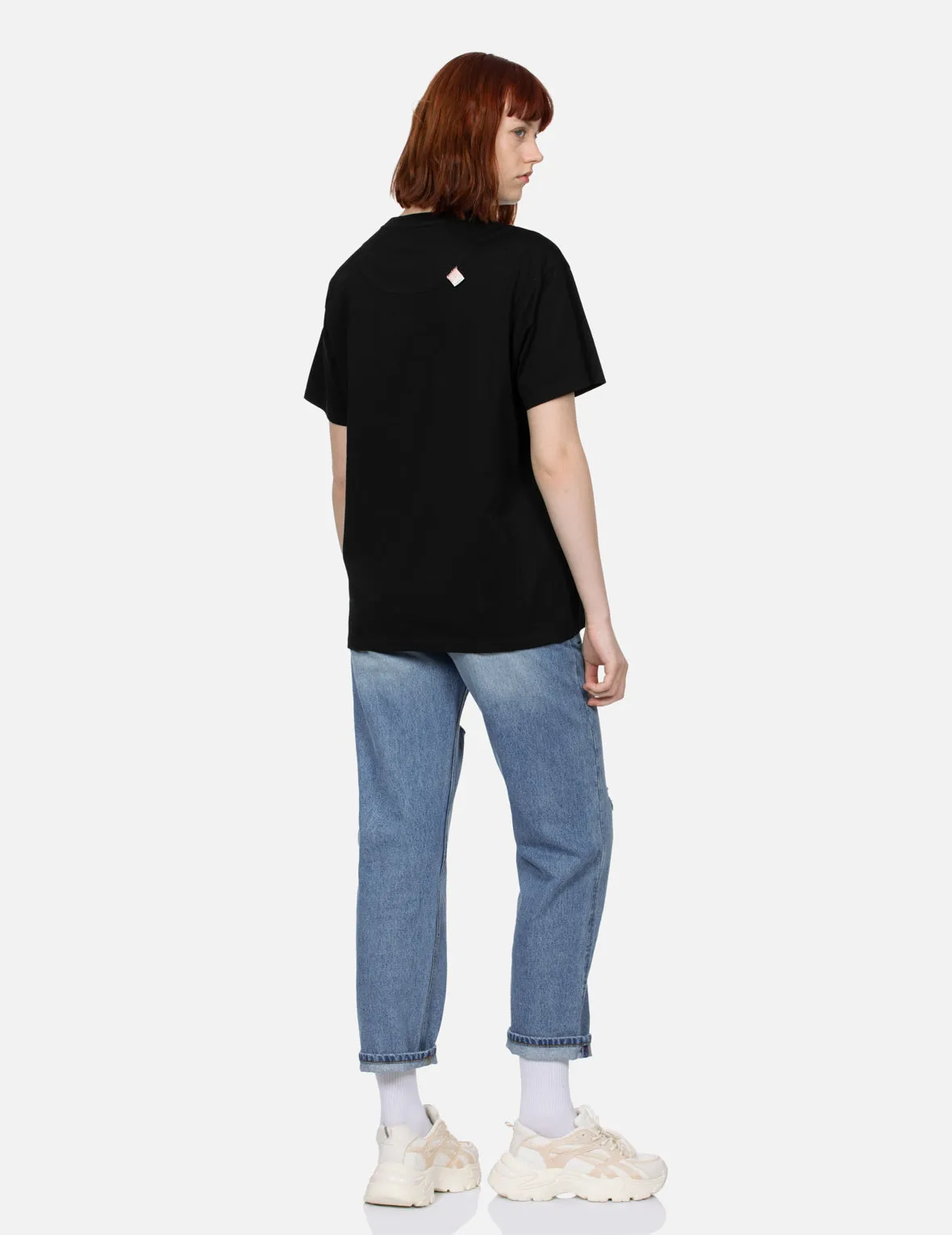 Seagull and Heart Embossed Fashion Fit Jeans