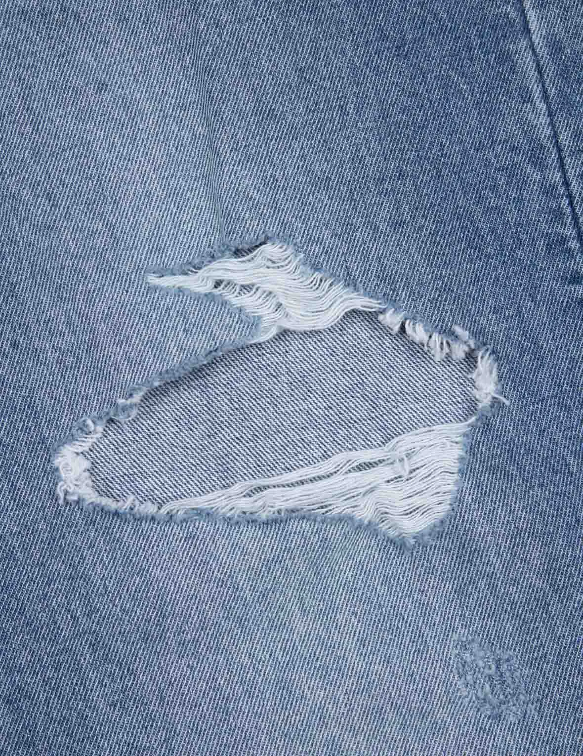Seagull and Heart Embossed Fashion Fit Jeans