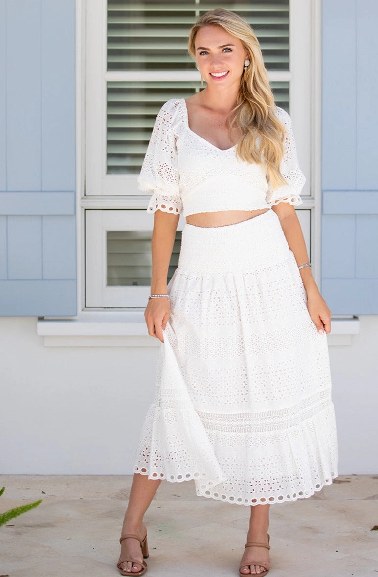 Limited Quantity Outfit Combo Cape Skirt / White Eyelet