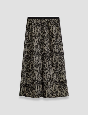 Patchwork Lace Skirt Cozy Tones Hygienic Coating