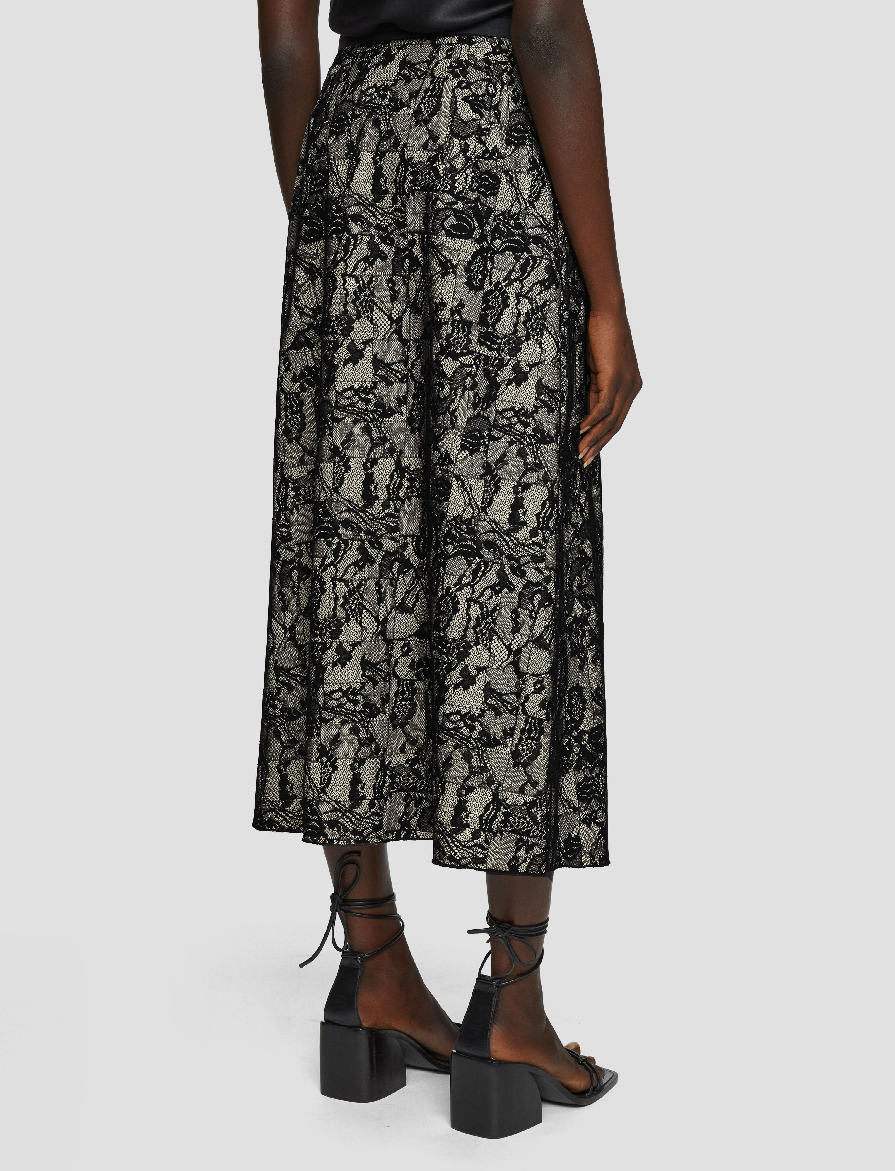 Date night Runway Inspired Patchwork Lace Skirt