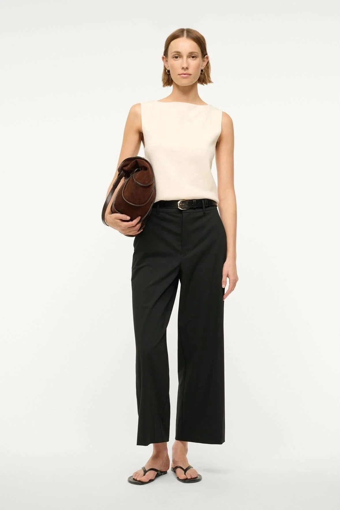 Urban Style Dressy look Prince Cropped Pant Black