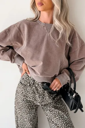 See The World Relaxed Pullover Sweatshirt (Chestnut) BondedShoulder