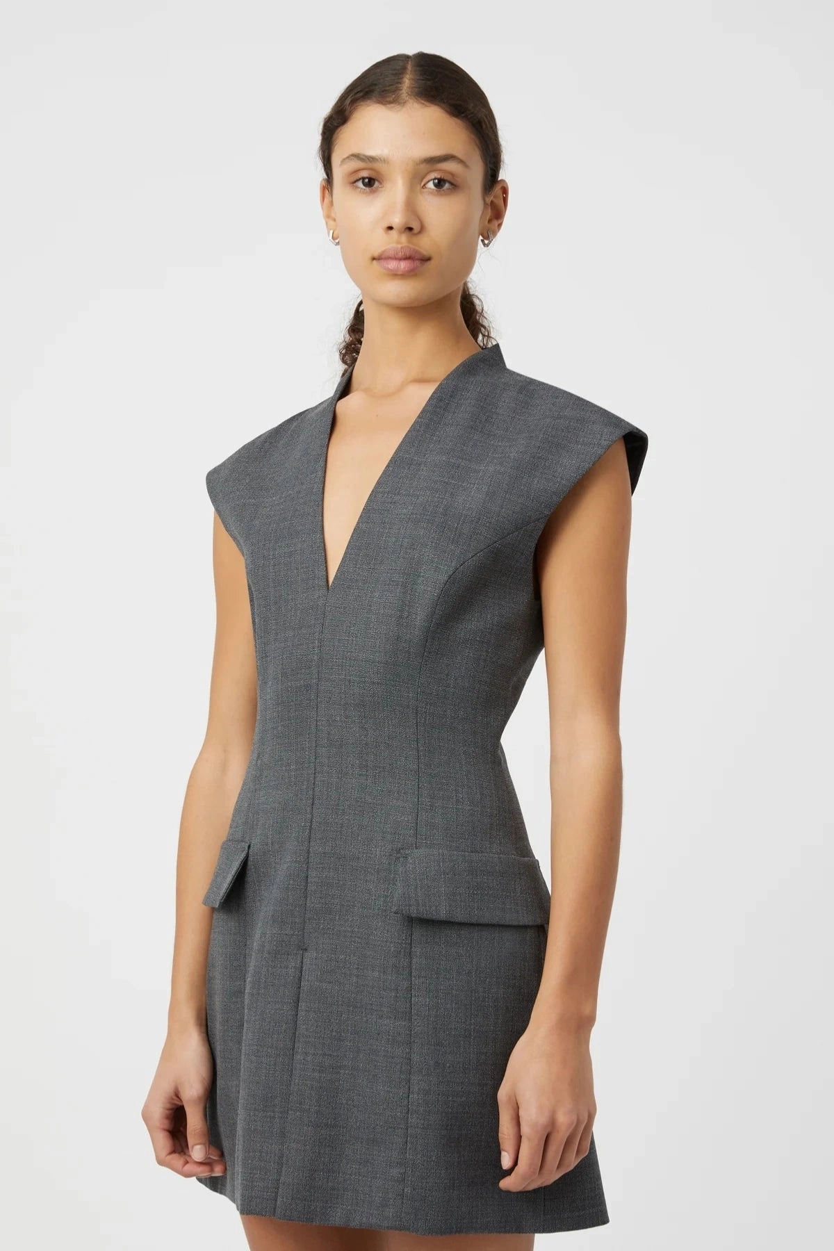 Seidler Mini Dress Dark Charcoal Light Base Soft And Comfortable