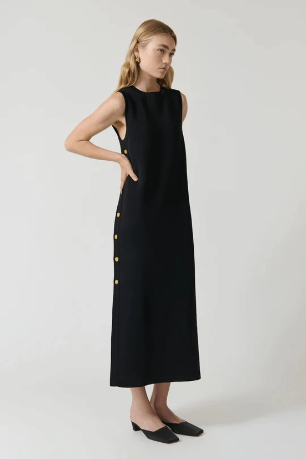Selena Tunic Long Black Smart and Elegant Street Casual