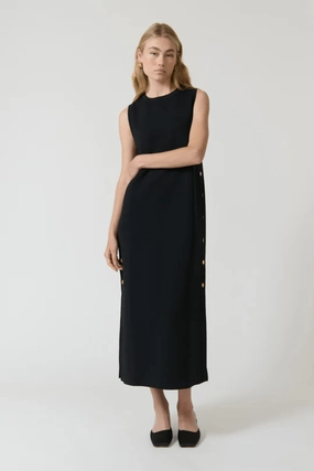 Selena Tunic Long Black Modern Cut Brunch Fit