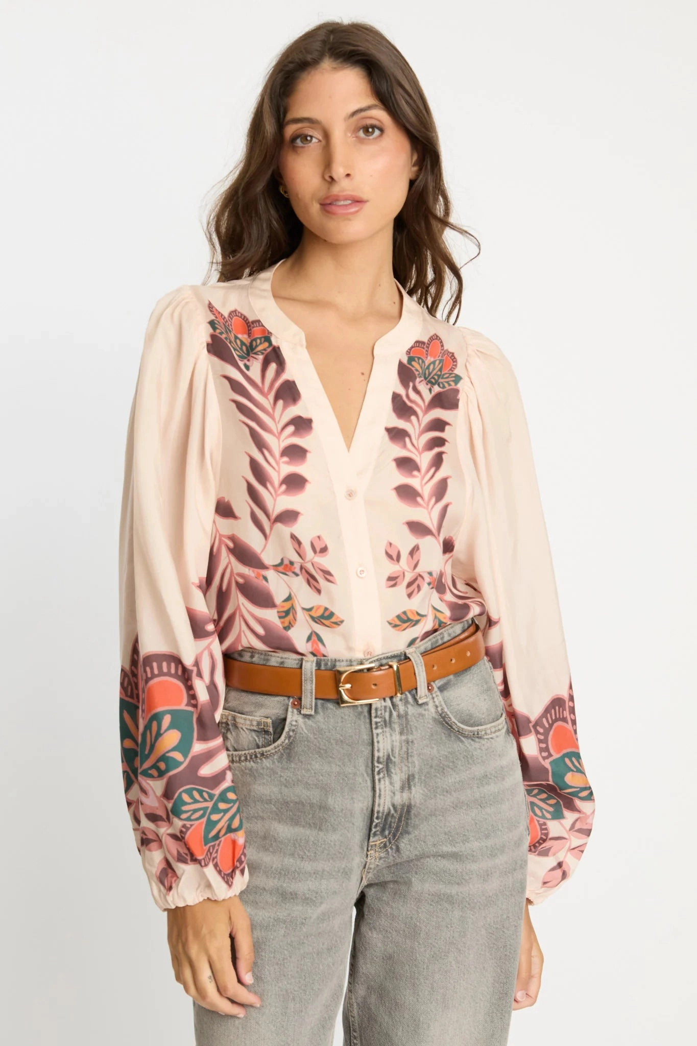 Selene Top in Copper Orchard Deep Hue Festive Wear