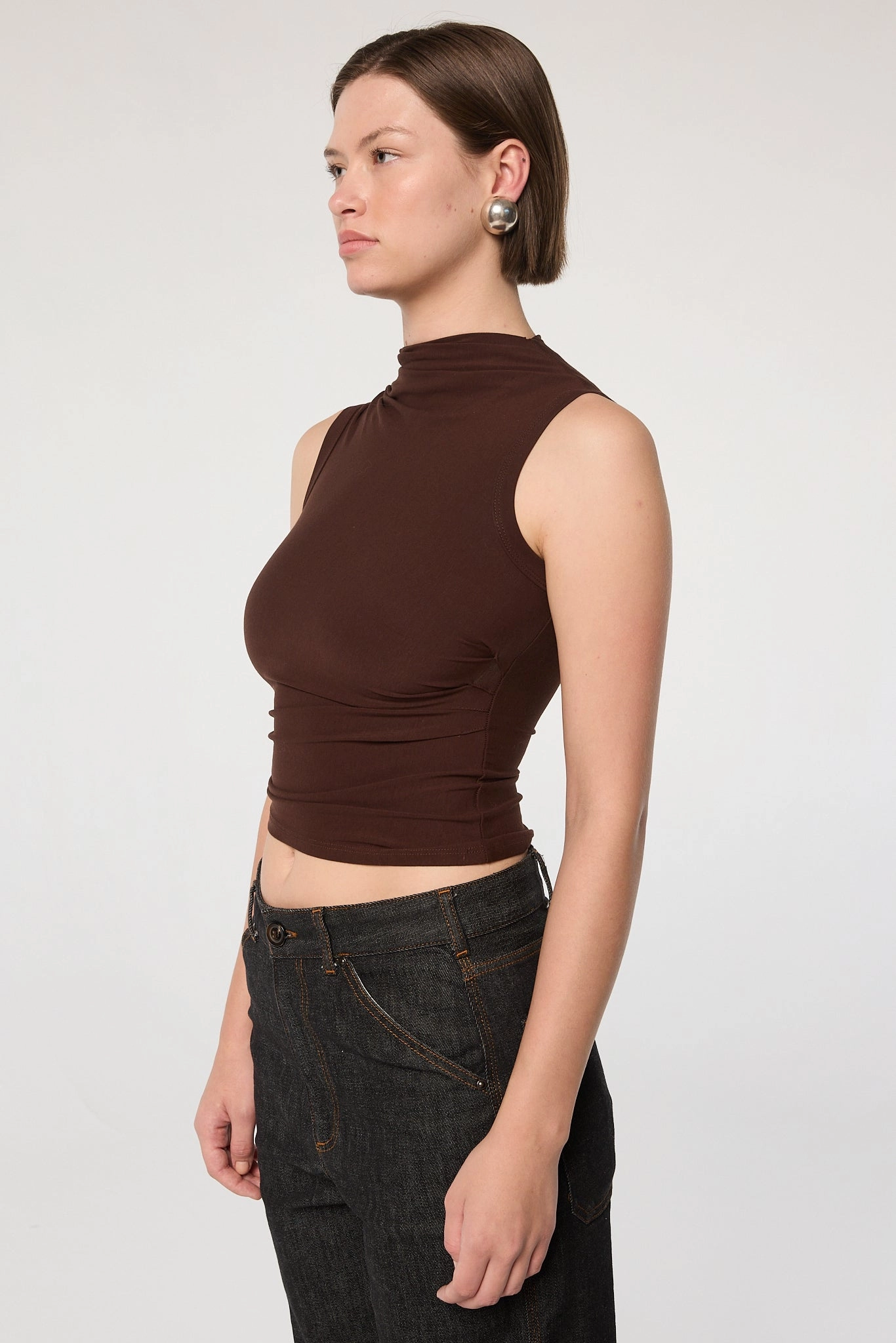 SELMA TANK TOP Sporty Sweatshirt Layered Collar Structure