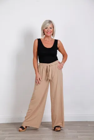 Serena Wide Leg Belted Trouser