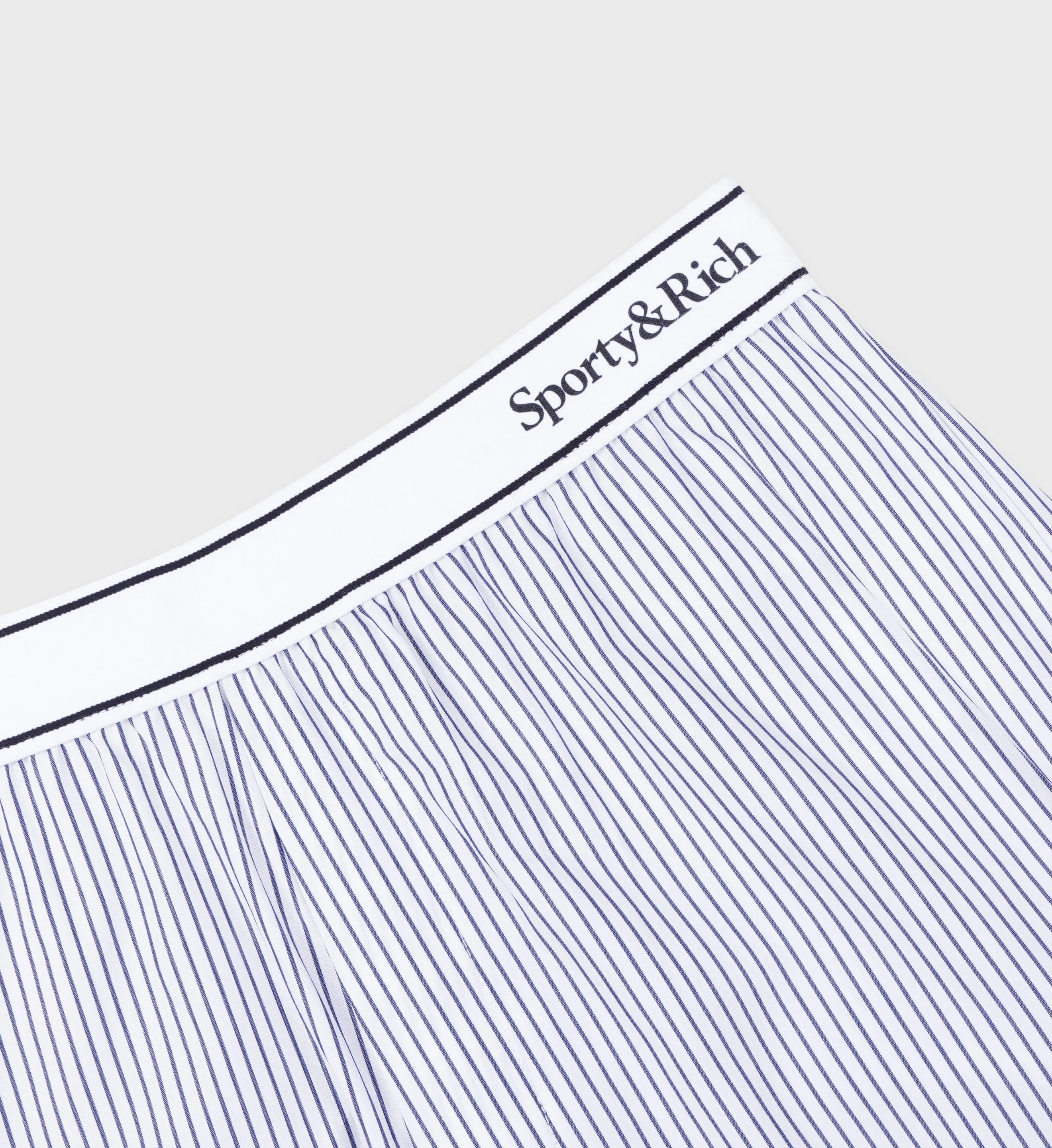 Serif Logo Trousers - Blue Striped