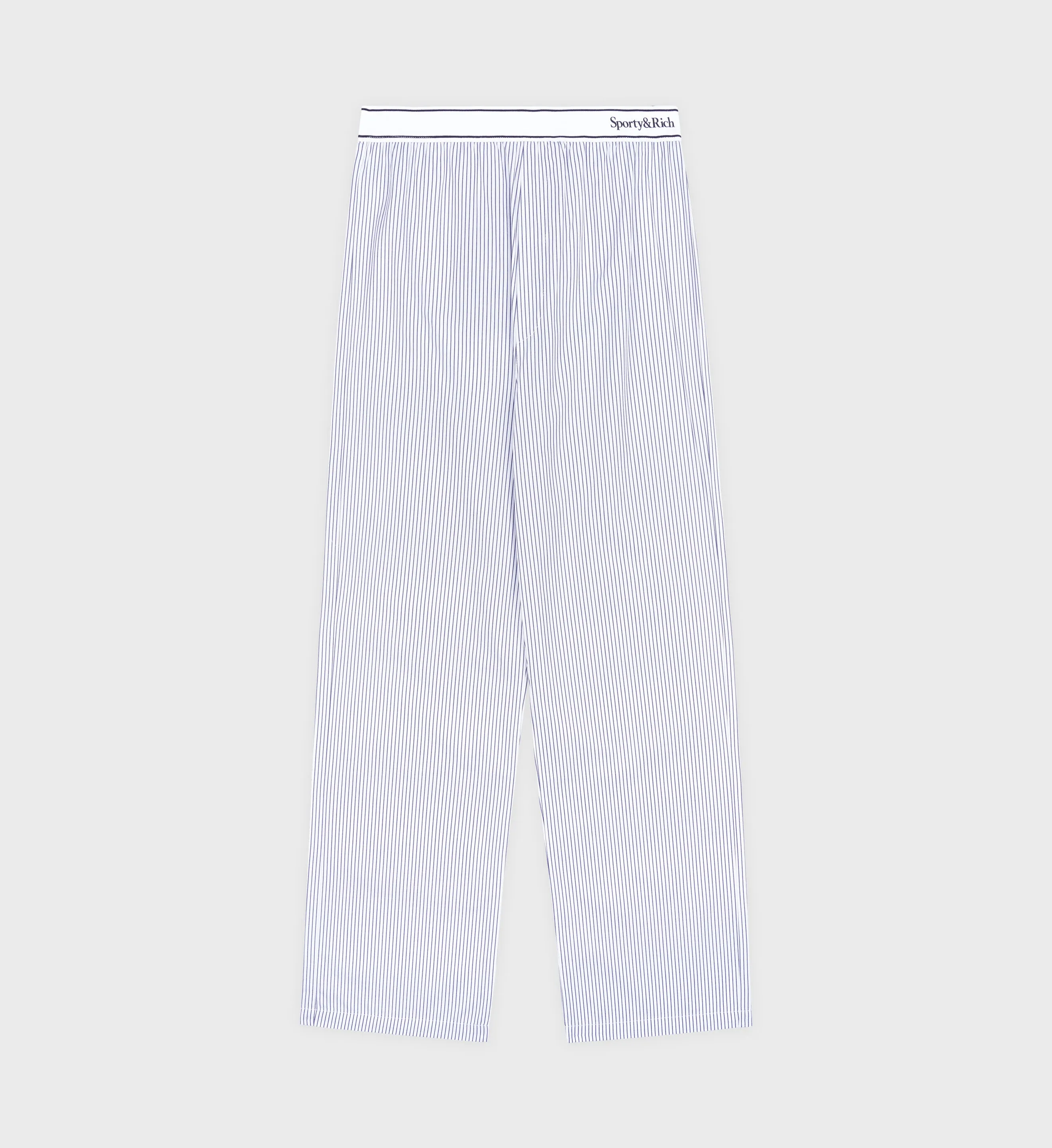 Serif Logo Trousers - Blue Striped