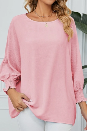 SEVEN QUARTER SLEEVE LOOSE SHIFFON BLOUSE ThermalRegulationLayer