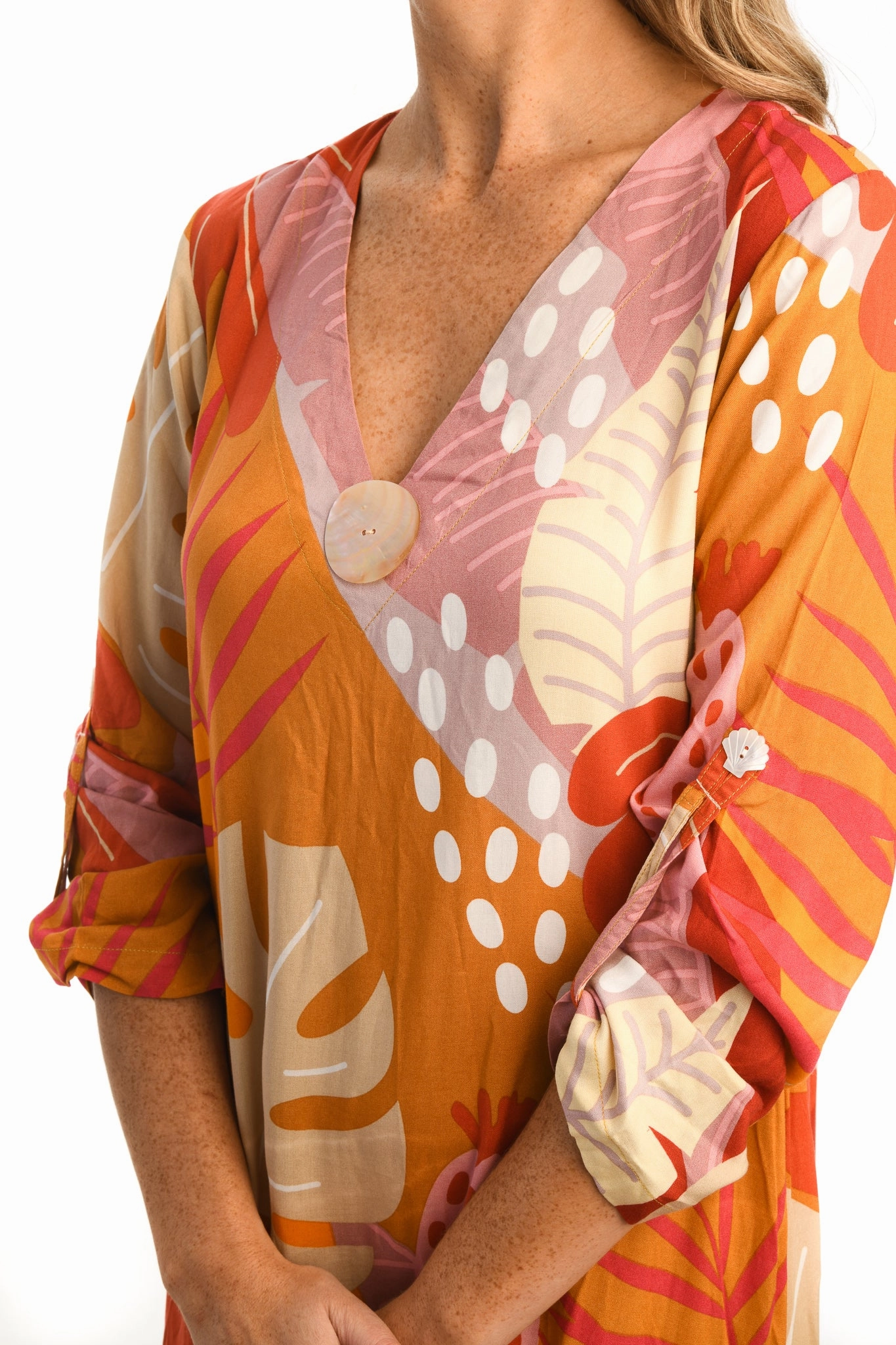 Seychelles Kaftan / Citrus Tropical Free Step