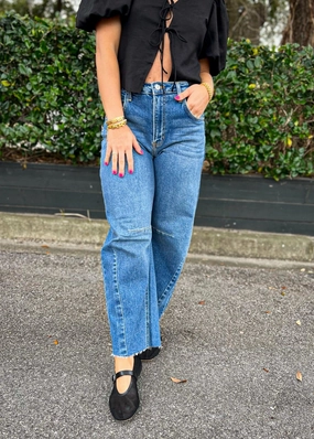 Brunch Outfit Casual KAYLA BARREL JEANS