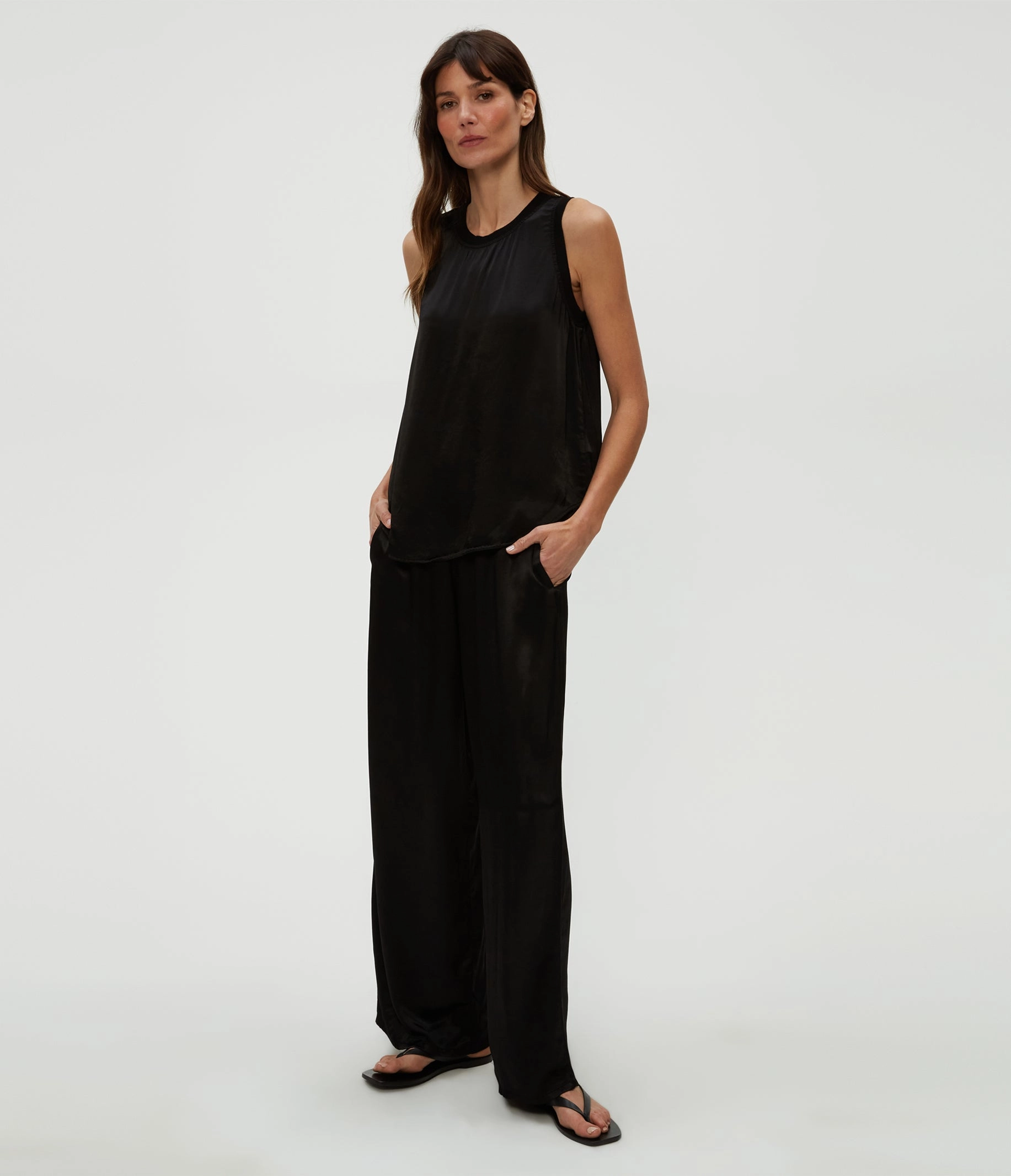 SHAY SATIN RIB BINDING TANK AbrasionResistant Finish