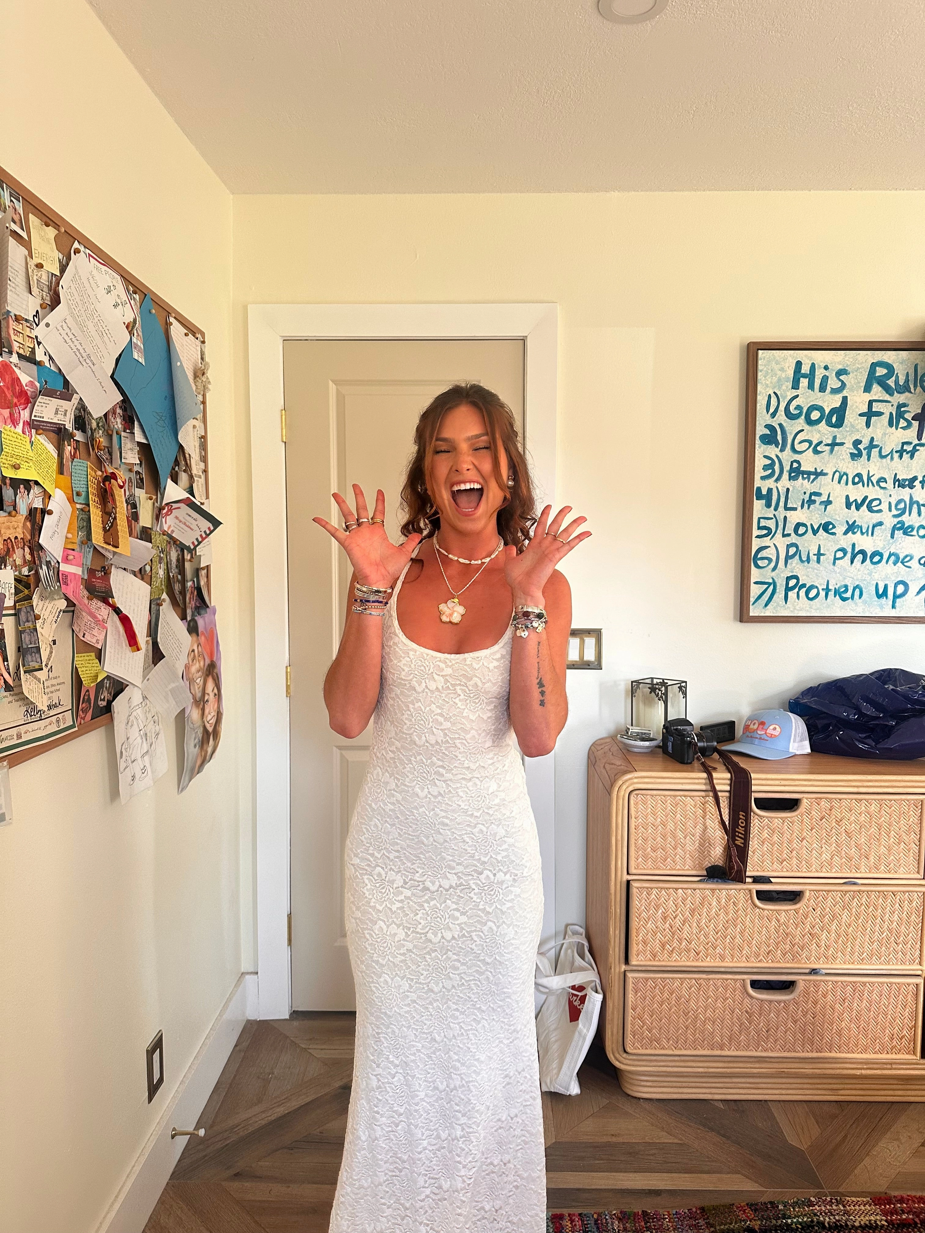 Trendy floral dress She said YES Dress