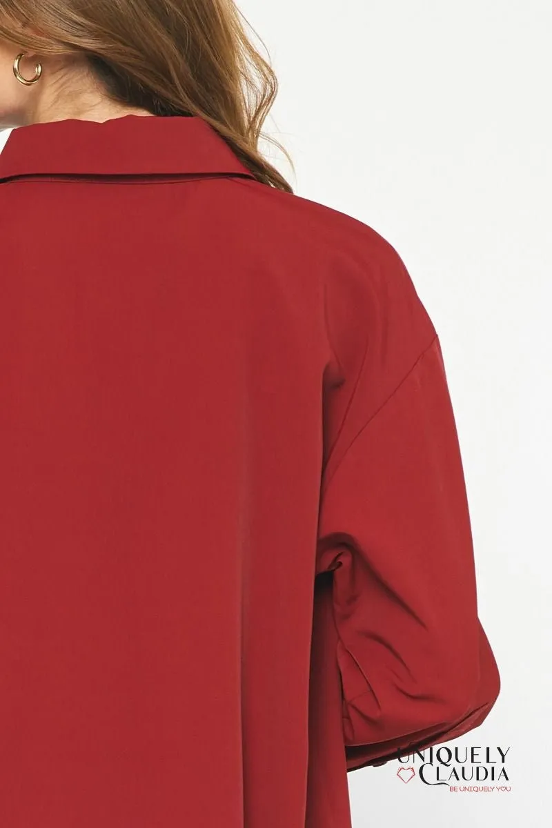 Sheri Long-Sleeve Shirt Dress