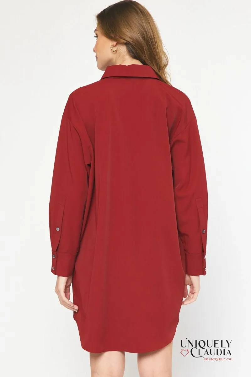 Sheri Long-Sleeve Shirt Dress
