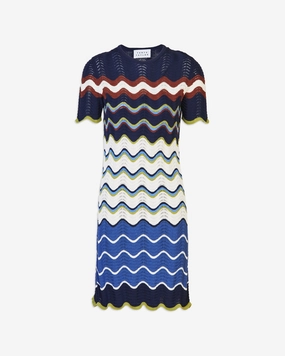 Relaxed Look Beaded-Sleeve Short Leighton Dress