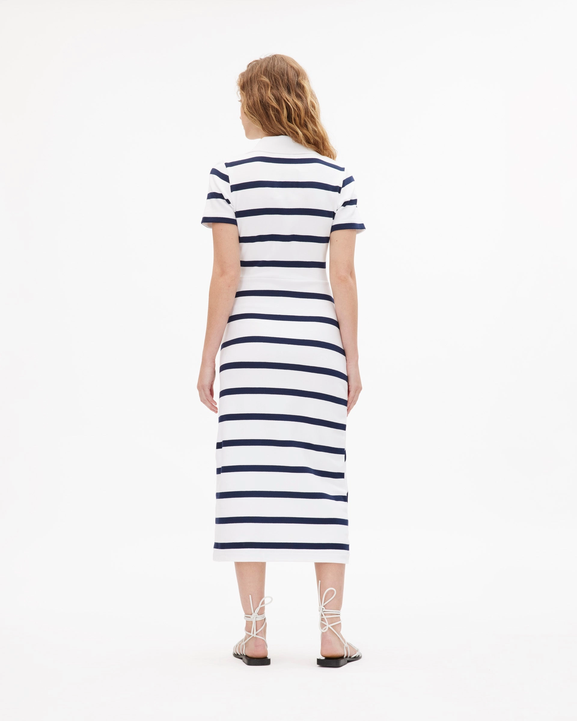 Short Sleeve Ellicot Dress Fluid Fabric