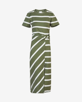 Light Soft Daily Wear Short Sleeve Striped Cody Dress