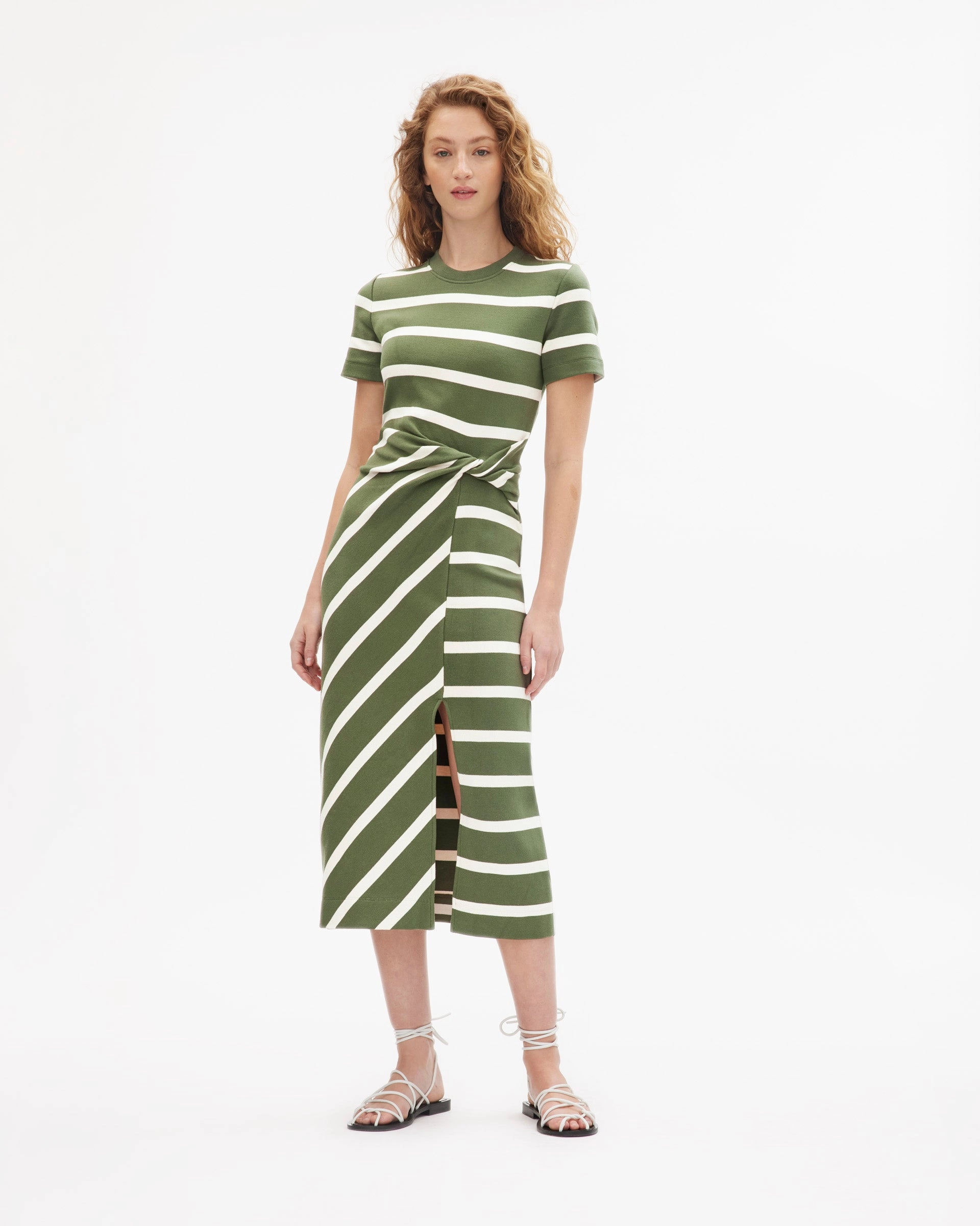 Urban Light Short Sleeve Striped Cody Dress