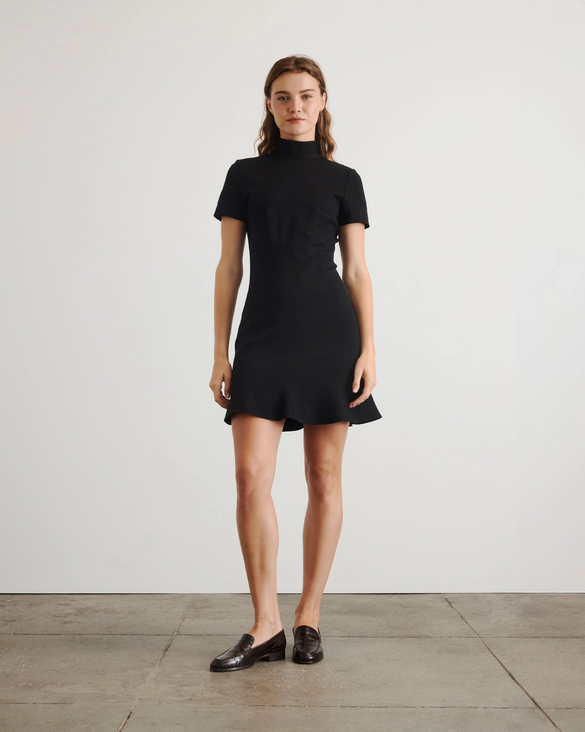 Short Thea Dress Premium Fabric polka-dot