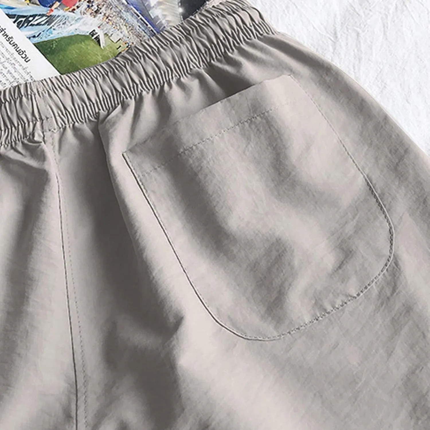 Shorts for Men Casual Lightweight Outdoor Shorts Summer Beach Vacation Shorts Elastic Waist Drawstring Shorts
