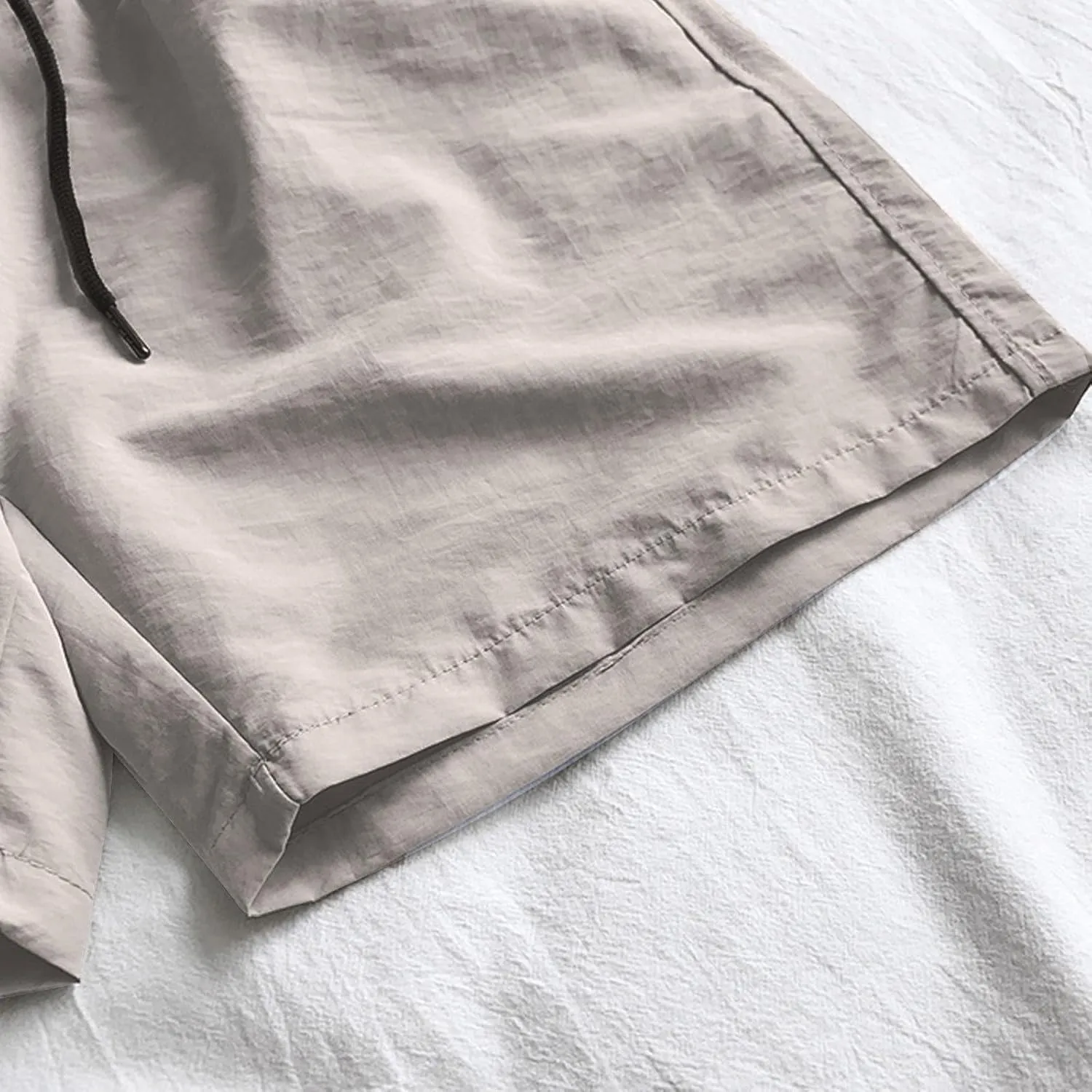 Shorts for Men Summer Beach Vacation Shorts Elastic Waist Drawstring Shorts Relaxed Lightweight Hiking Shorts
