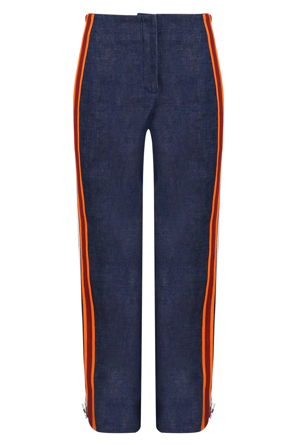 SIDE STRIPE ZIP PANT | DENIM