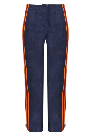 SIDE STRIPE ZIP PANT | DENIM