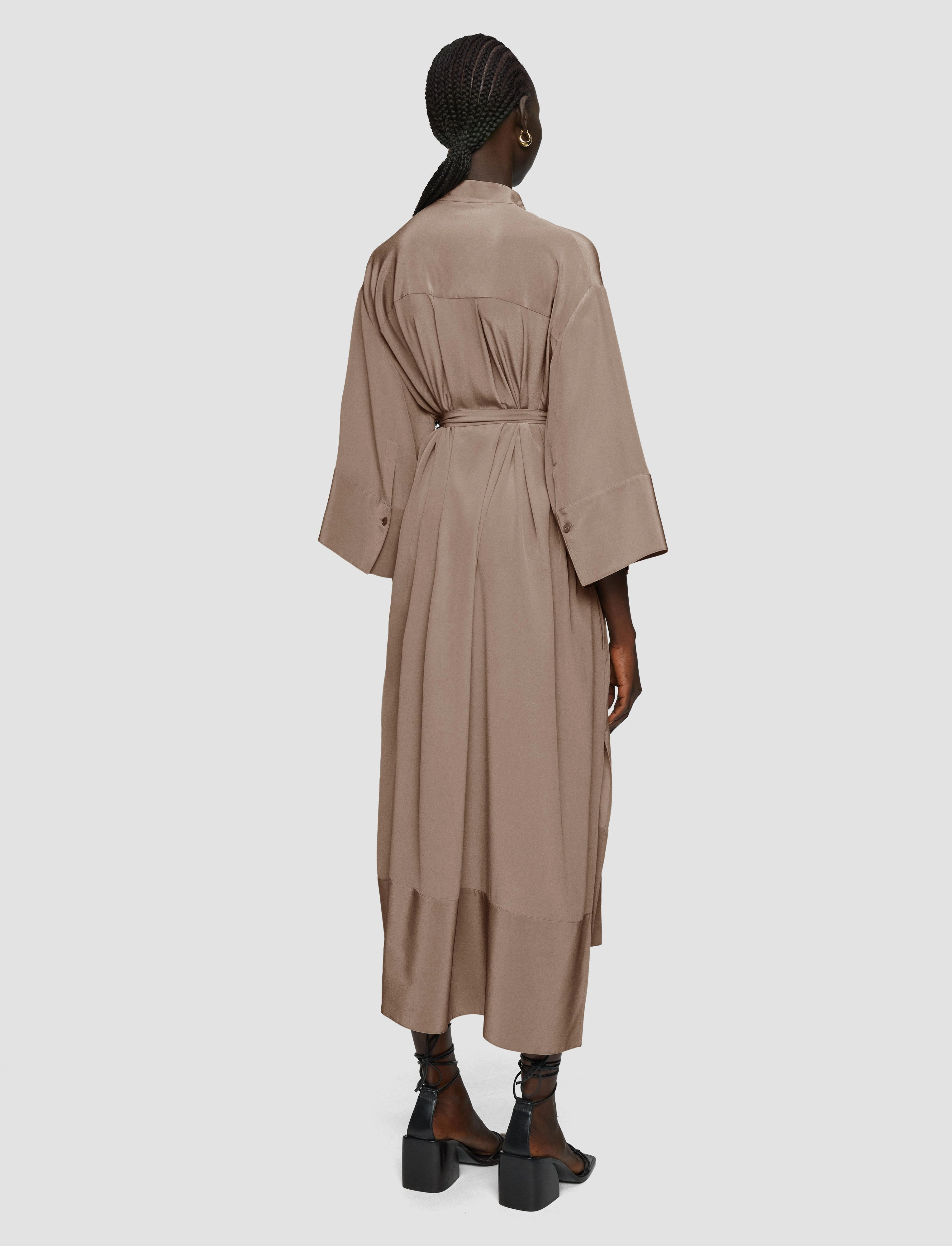 Bright Bloom Festival-Ready Darius Crepe de Soie Silk Dress