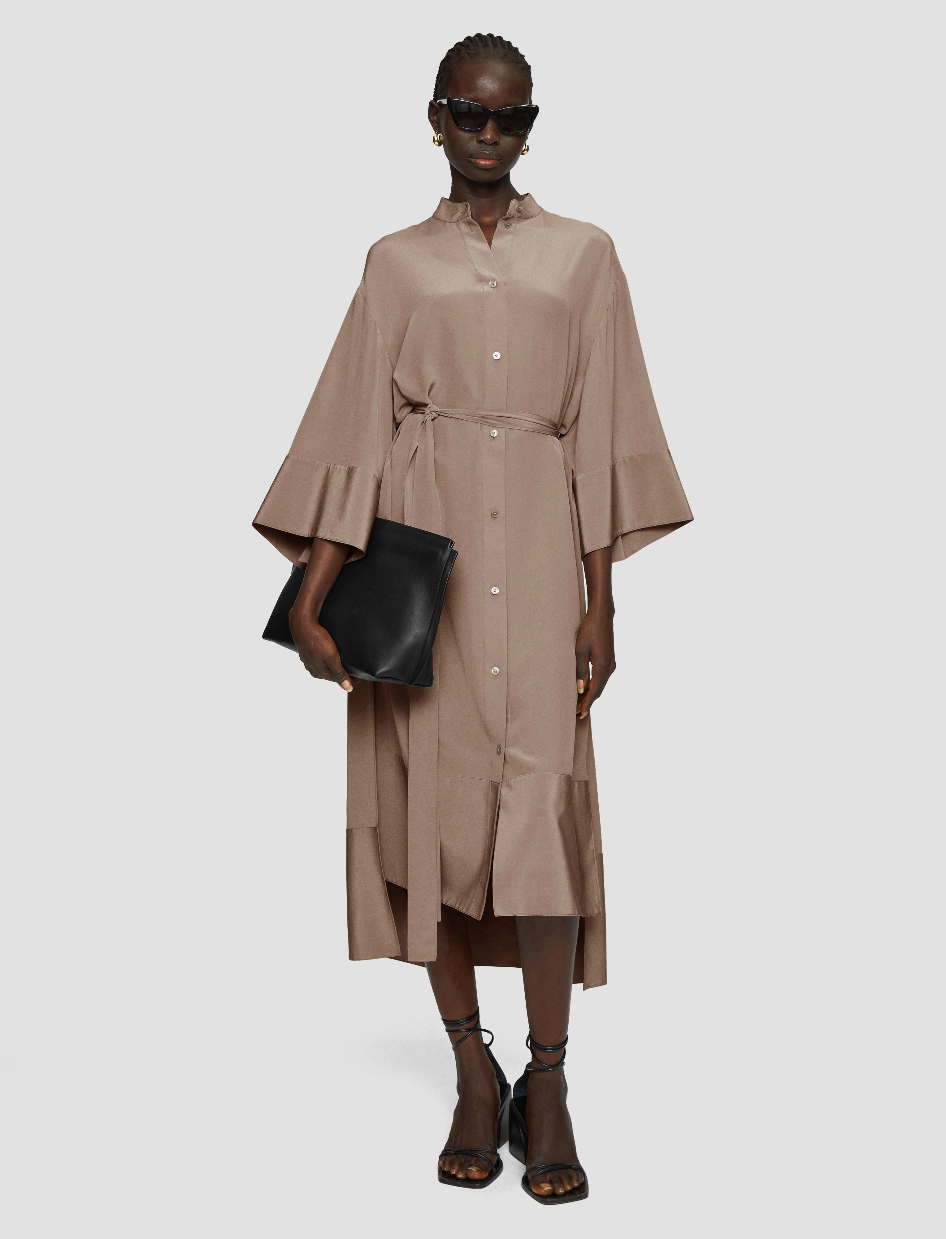 Darius Crepe de Soie Silk Dress Refined Simplicity Versatile Style Wear