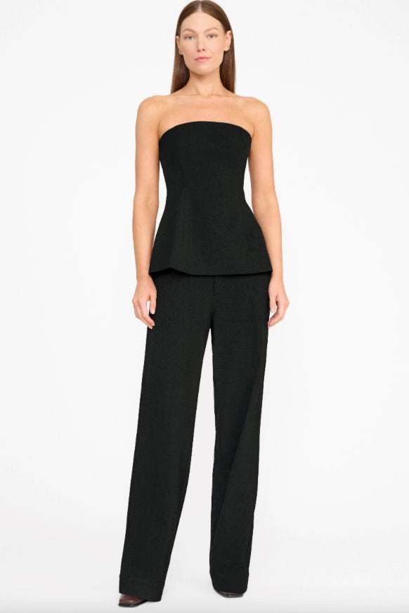 Silvia Top Black Ultra Soft Handfeel WrinkleResistant Fabric