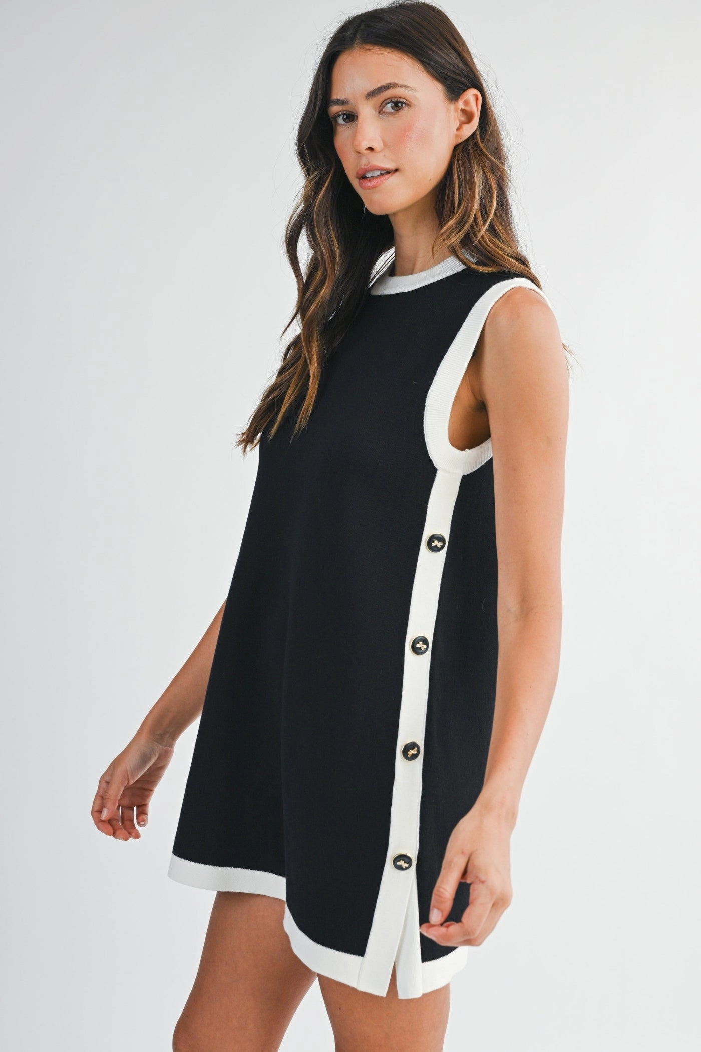 Comfortable and breathable SALLY BLACK MINI DRESS