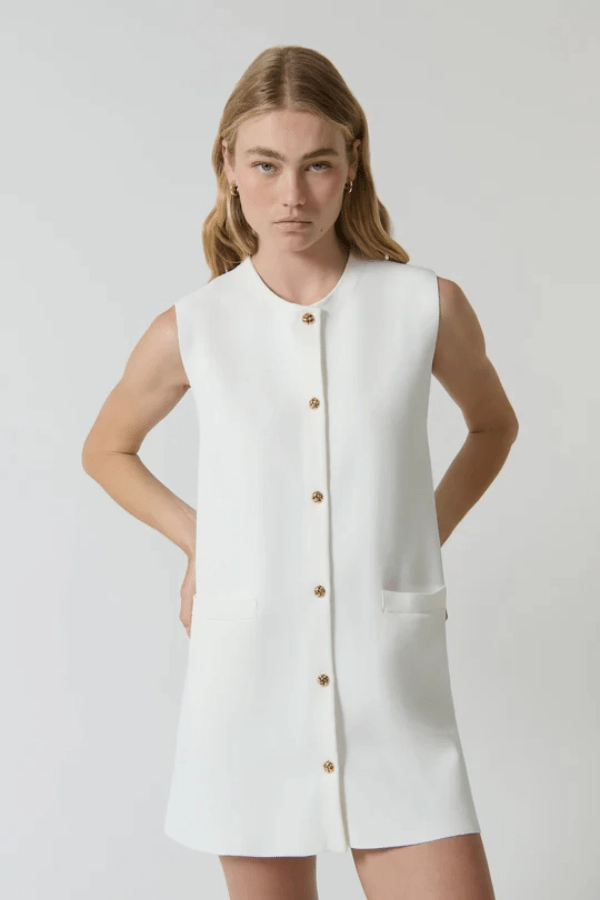Breathable Comfort Wear Nanda Dress White