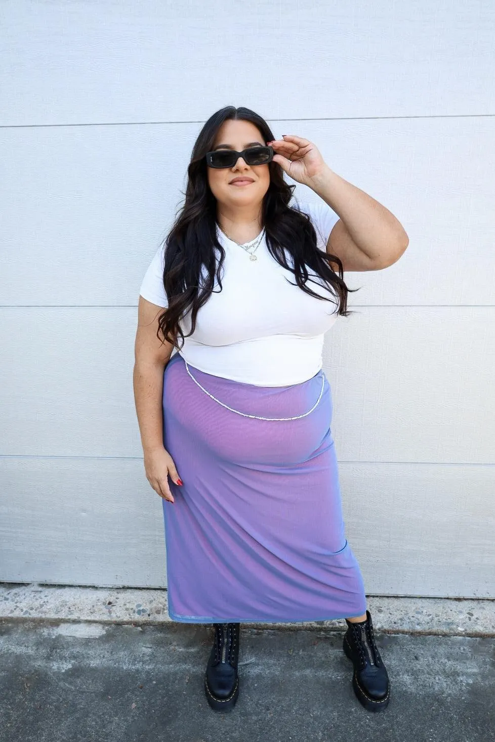 Siren Mesh Midi Skirt