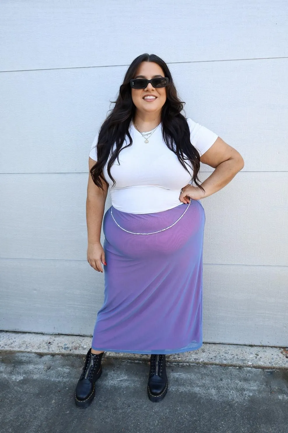 Siren Mesh Midi Skirt
