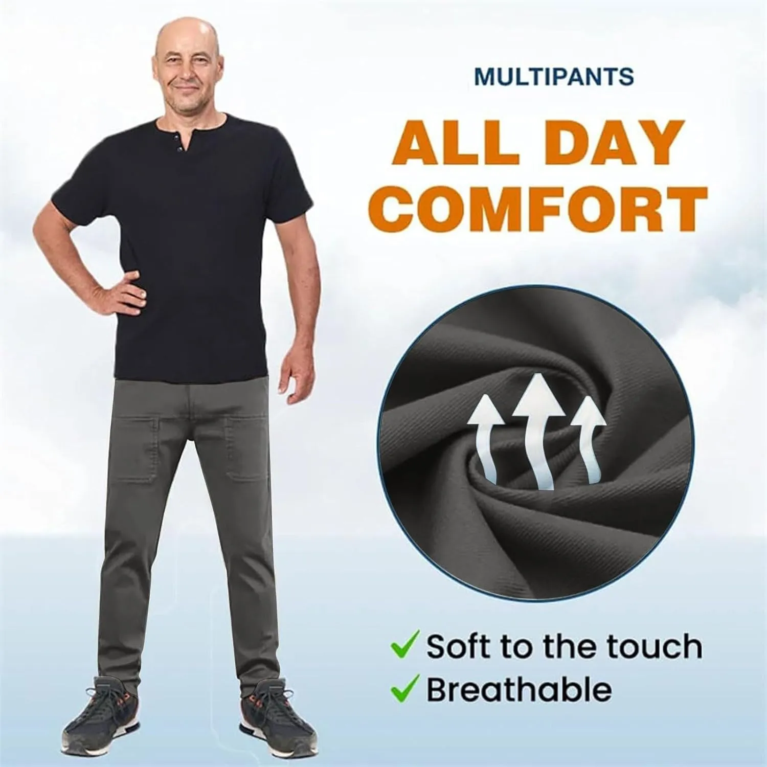 Sirmale Multipants - Janemore High Stretch Multi-Pocket Cargo Pants, Mens Cargo Pants Relaxed Fit
