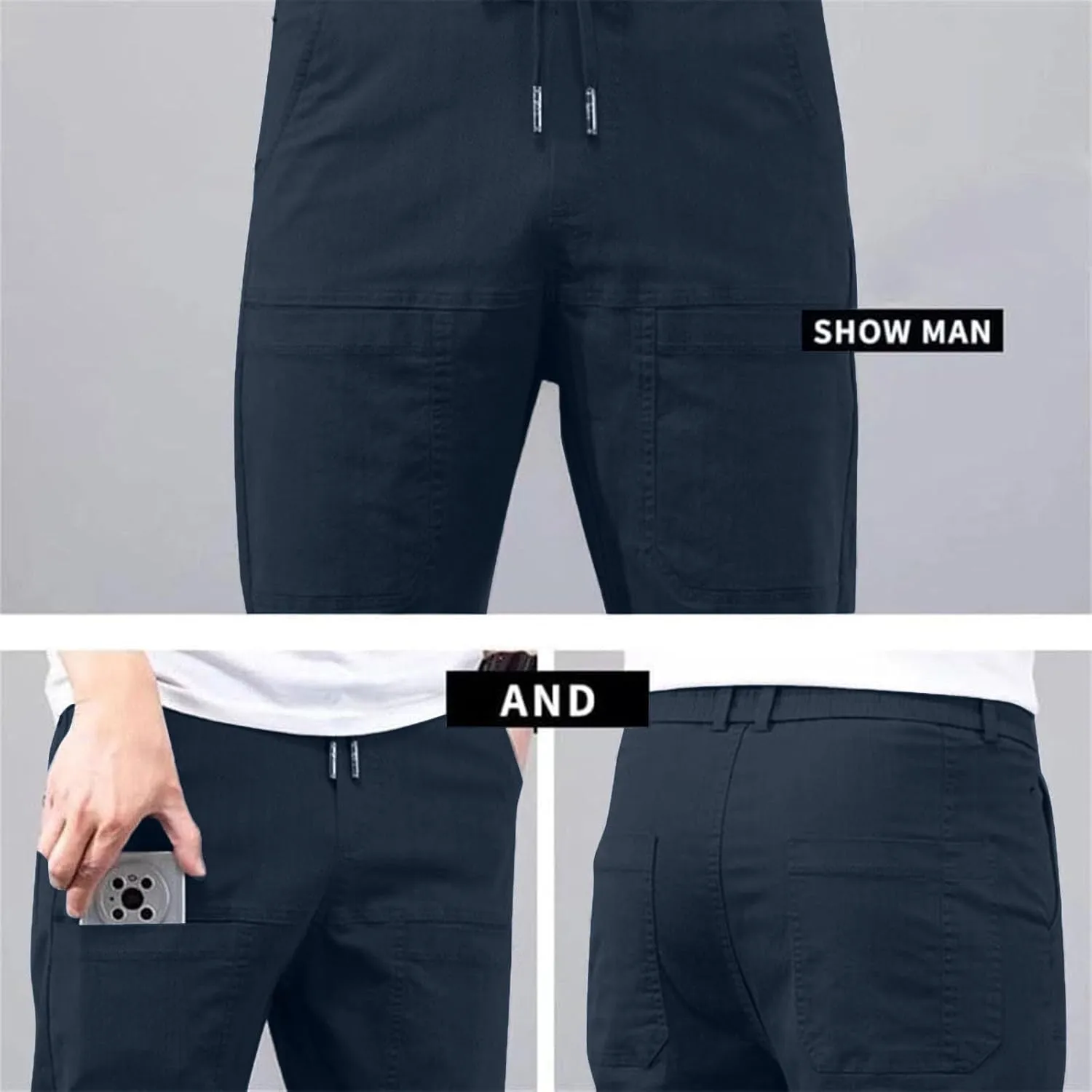 Sirmale Multipants - Janemore High Stretch Multi-Pocket Cargo Pants, Mens Cargo Pants Relaxed Fit