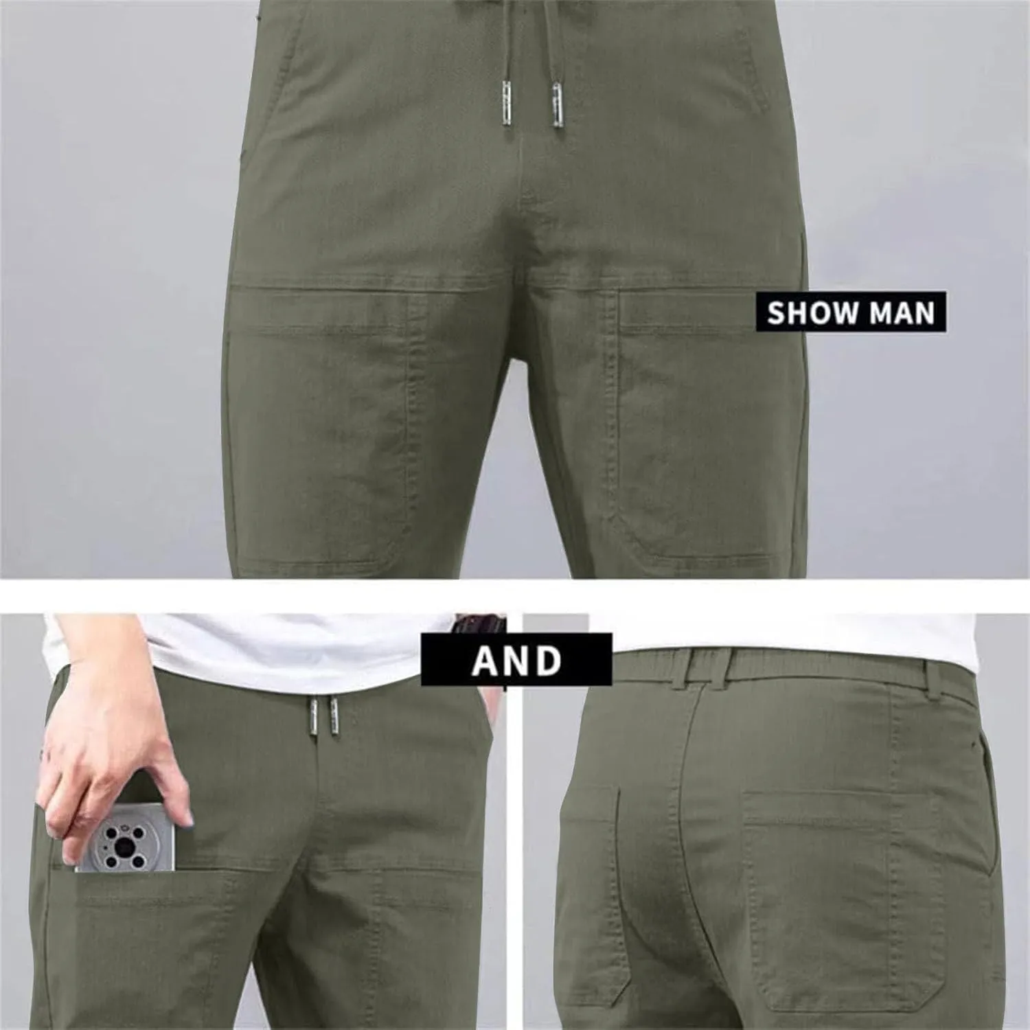 Sirmale Multipants - Janemore High Stretch Multi-Pocket Cargo Pants, Mens Cargo Pants Relaxed Fit